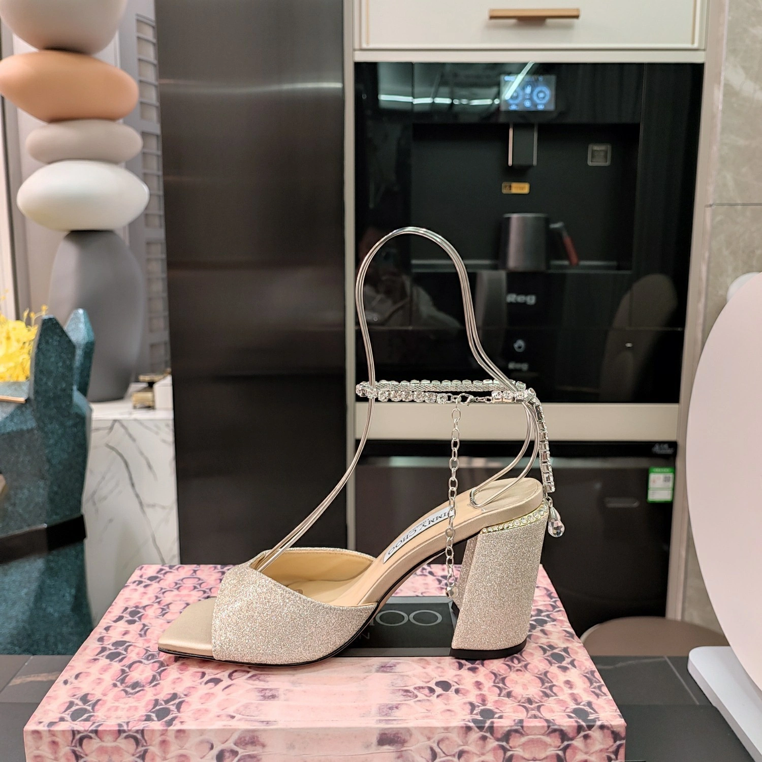 COCO-- Ji77y 3ho5 SAEDASANDALBH85GJV0C6137 Heel height：8.5CM cowhide sheepskin item:E-X158D4054